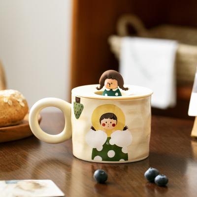 New Arrival ceramic couple mug ins creative birthday gift water cup